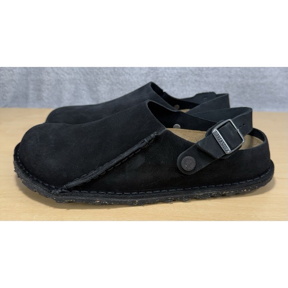 Birkenstock Shoes - Birkenstock Lutry Premium Suede Suede Leather Black EU 39 US 8